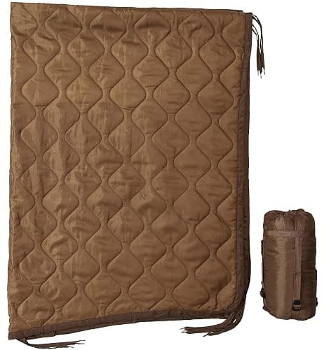 USGI Industries Military Woobie Blanket | Thermal Insulated Camping Blanket, Poncho Liner | Large, Portable, Insulation, Water-Resistant, for Hiking, Survival | Compression Carry Bag - Coyote Brown - Image 1