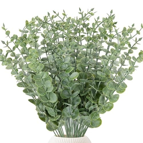 LYRWI 38pcs Eucalyptus Stems Artificial Eucalyptus Leaves Fake Greenery Branches Fake Flowers for Wedding Centerpiece Spring Easter Farmhouse Home Decoration - Image 1