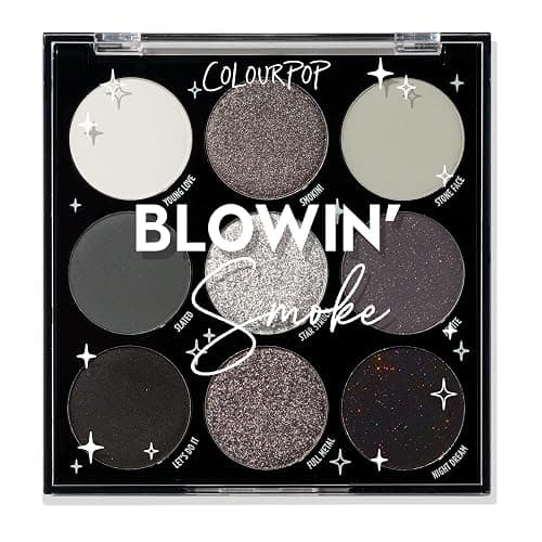ColourPop Blowin' Smoke Eyeshadow Palette - Silver & Smokey Eye Eyeshadow Palette with Metallic & Matte Finishes - High-Pigment Eye Makeup with Long-Wearing Formula (0.3 oz) - Blowin' Smoke - Image 1