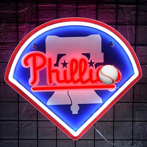 Baseball Neon Sign for Wall Decor Baseball Neon Light for Man Cave Team Led Light Up Sign for Bedroom Bar Dorm Party Birthday Gifts for Sport Fans 5V USB Powered Size13.3 * 12.2IN(ZYLD271) - Image 1
