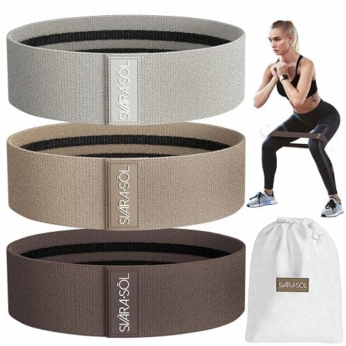 Svära Söl Fabric Resistance Bands Set of 3 for Legs, Glutes, Arms, Booty Bands for Women and Men, Resistance Bands for Working Out, Physical Therapy, Strength Training, Elastic Bands for Exercise - Image 1