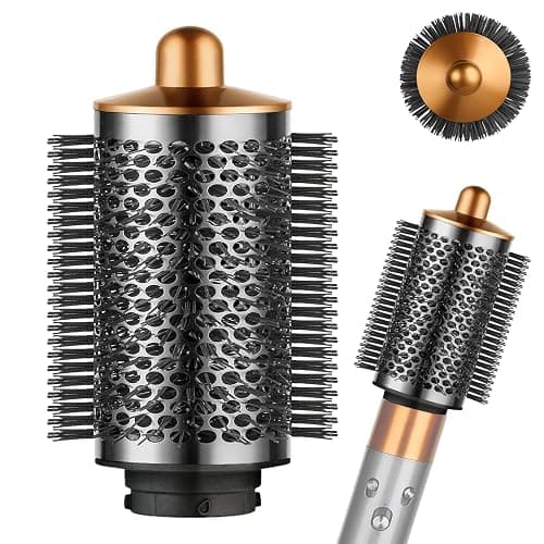 YTCHYYSK Large Round Volumizing Brush for Dyson Airwrap Attachments, Nickel/Copper, Bigger Oval Volumizer for Fluffy Styling - Image 1