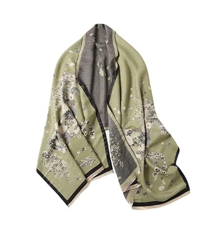 Jeelow Womens Pashmina Shawl Wrap Scarf - Elegant Dressy Evening Poncho Cape for Formal and Wedding Outfits - Image 1