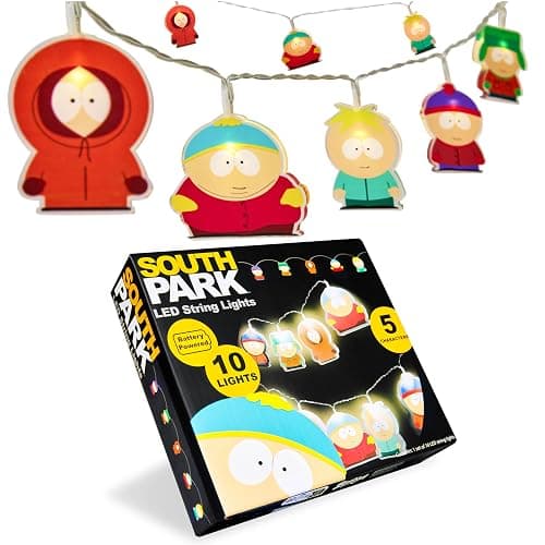 South Park LED String Lights, 5.4 ft Battery Operated Indoor Fairy Lights for Bedroom, Wall Decor, Home, Room Decor Gifts - Image 1