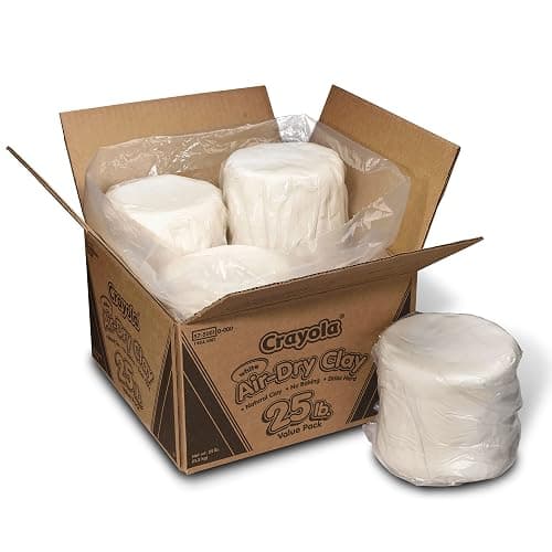 Crayola Air Dry Clay for Kids - White, 25lbs, Bulk Modeling Clay for Kids, No Bake, Sculpting & Molding Material, Bulk Art Supplies for Classrooms - Image 1