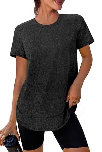 XIEERDUO Womens Workout Tops Short Sleeve Shirts with Sun Protection UPF 50+ Quick Dry Outfits for Hiking Running S-3XL - Image 1