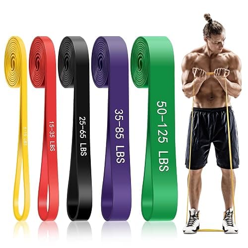 Pull Up Assistance Bands, 5-Level Resistance Bands for Working Out, Pull Up Bands for Men & Women, Exercise Bands for Full-Body Training, Fitness, Physical Therapy, Stretch Workout Bands at Home, Gym - Image 1