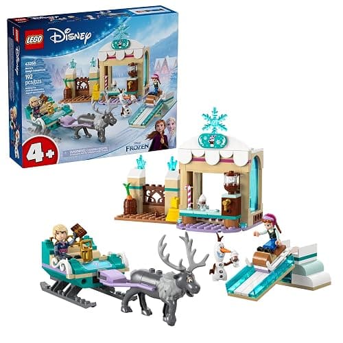 LEGO Disney Frozen Anna's Sleigh Adventure Building Toy Set - Frozen Toy for Toddlers with 2 Disney Princess Minidolls - Learning and Educational Set for Girls & Boys, Ages 4+ - 43256 - Image 1
