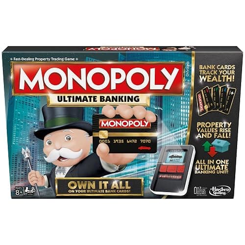 Hasbro Gaming Monopoly Ultimate Banking Edition Board Game for Families and Kids Ages 8 and Up, Electronic Banking Unit (Amazon Exclusive) - Image 1