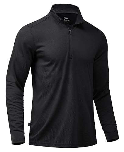 Obla Golf Quarter Zip Pullover for Men Mock Neck Sweatshirt Lightweight Sun Protection Men's Long Sleeve Golf Shirt - Image 1