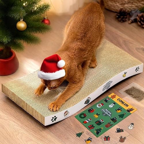 Cat Scratcher, Durable Scratch Pad, Corrugated Cardboard Scratching Board for Indoor Cats, Heavy Duty, Double-Sided Usability, Recyclable, with Catnip - Image 1