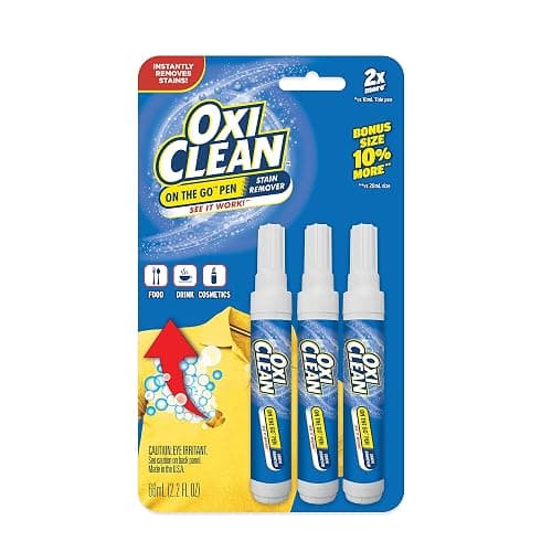 OxiClean On The Go Stain Remover Pen for Clothes and Fabric, Instant Stain Removal Stick, Pack of 3 - 0.73 Fl Oz (Pack of 3) - Image 1