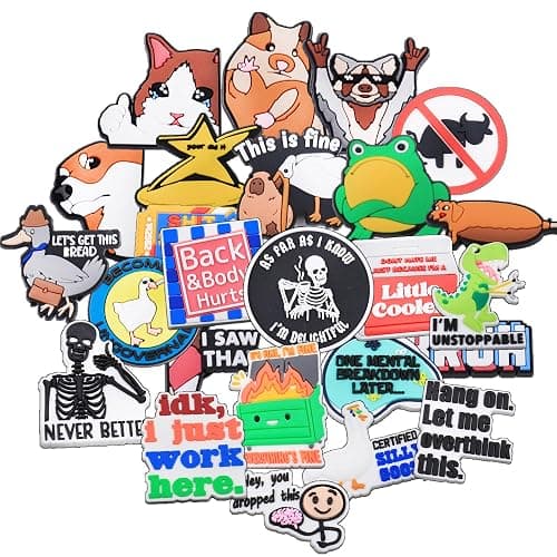 25PCS Funny Shoe Charms Set Cool Fun Accessories for Men Women Girls Boys Teens Meme Sarcastic Charm Humor Meme Silly Goose Clog Decor for Shoes Witty Goofy Hilarious Gift - Image 1