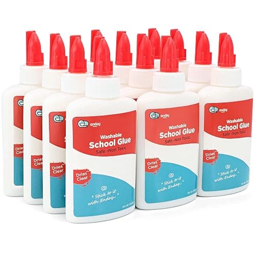 Liquid Glue (12 Pack) - 4 oz Washable School Glue, Bulk, Non-Toxic for Kids, for Slime, Arts and Crafts - by Enday - Image 1