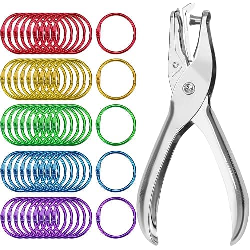 OWLKELA 1 Inch Binder Rings (50 Pack), Office Book Rings, Loose Leaf Rings, Metallic Assorted Colors, Ideal for Crafts, Documents, Photos, and Scrapbooking - Image 1