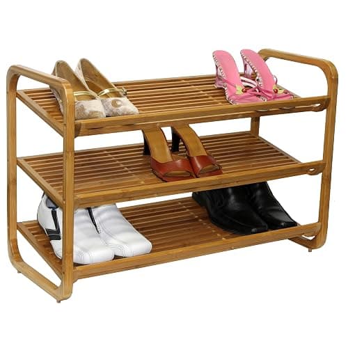 Oceanstar SR1231 3-Tier Bamboo Shoe Rack - Image 1