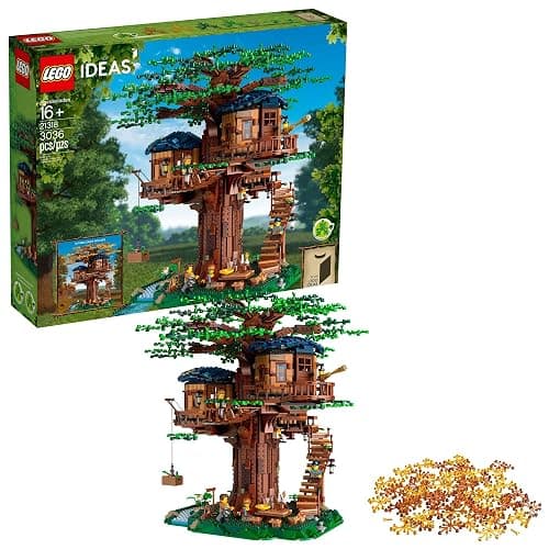 LEGO Ideas Tree House 21318, Model Construction Set for 16 Plus Year Olds with 3 Cabins, Interchangeable Leaves, Minifigures and a Bird Figure - Image 1