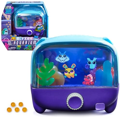 Bitzee Aquarium Interactive Fish Tank Toy & Digital Pet, Ages 5+ | Nurture 30 Virtual Fish, Reacts to Touch, Customize with LED Lights, Screen-Free Responsive Play, Birthday Gift for Kids - Image 1