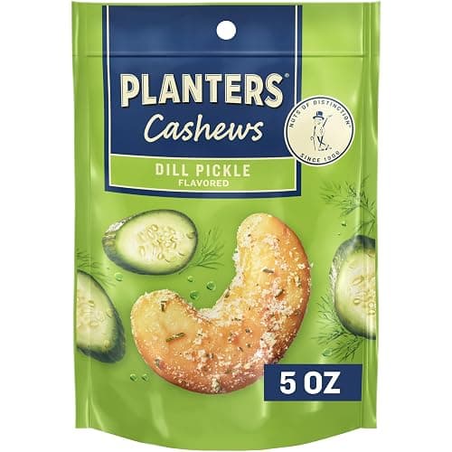 PLANTERS Cashews Dill Pickle - Trail Mix Snack Packs - Snacks with Dill Pickle, Snack Pack, Party Trail Mix, 5 Oz Bag, Pack of 1 - Image 1