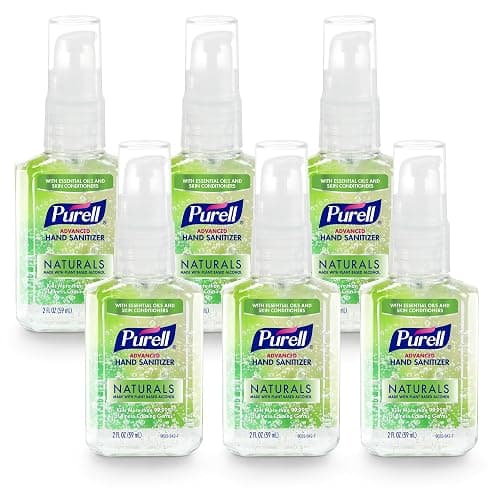 Purell Advanced Hand Sanitizer Naturals with Plant Based Alcohol, Citrus Scent, 2 Fl Oz Travel Size Pump Bottle (Pack of 6)- 9623-04-EC - Image 1
