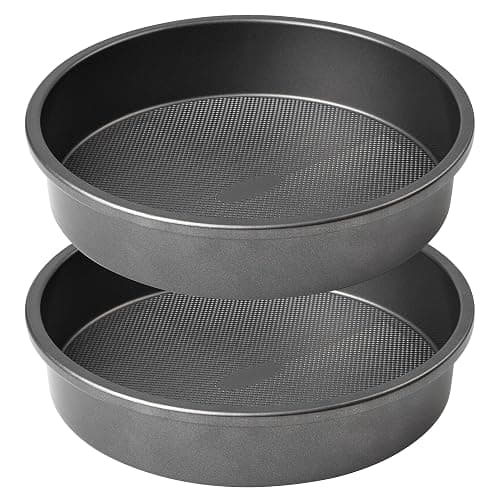 Tiawudi 9" Round Cake Pan Set of 2, 0.8mm Thick Heavy Duty Bakeware for Tiered & Layered Cakes, Nonstick Baking Pan with Diamond Texture for Even Heating, Cake Mold - Image 1