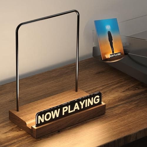 KORRTFID Now Playing Vinyl Record Stand , Light Up Album Display Holder , Vinyl Record Display , Album Player Stand with Fingerprint-Proof Acrylic, Warm White Light - Image 1