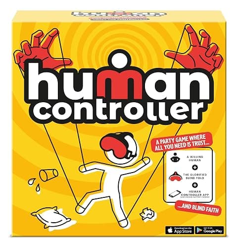 TOMY Human Controller Game – Interactive Blindfold Challenge with Vibrating Headset & Mobile App – Fun Team & Party Game for 2+ Players – 30+ Hilarious Tasks – iOS & Android Compatible – Ages 14+ - Image 1