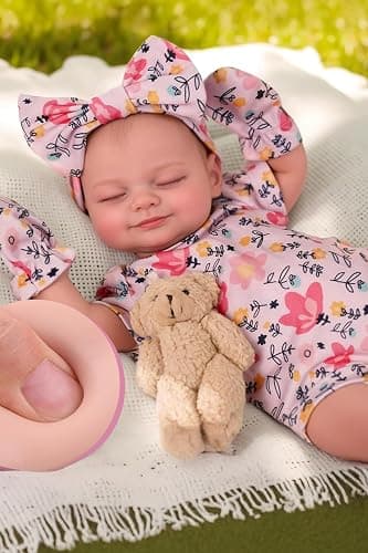 BABESIDE Silicone Baby Doll Lifelike Reborn - Skylar, 17-Inch Realistic Newborn Silicone Full Body Doll Real Life Baby Doll Girl with Gift Box for Cuddling, Role Playing and Collection - Image 1