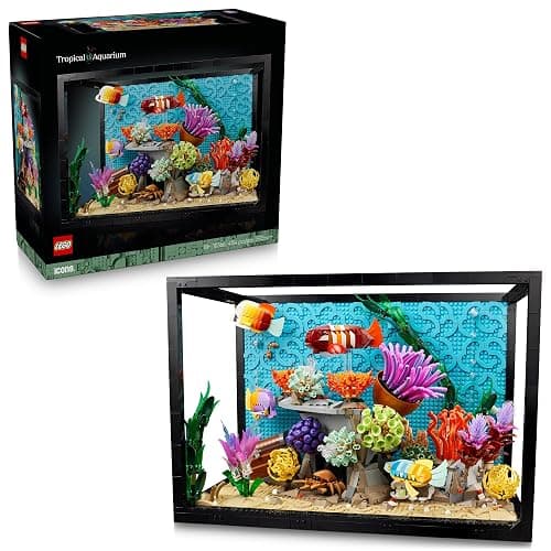 LEGO Icons Tropical Aquarium Building Set for Adults, Ages 18+ - Bedroom, Home Office Decor - Gifts for Men & Women - Model Fish Kit with Plants & Corals - 10366 - Image 1