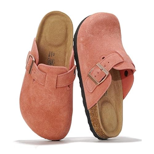 Project Cloud Genuine Leather Footbed Clogs for Women - Memory Foam Arch Support Slippers for Women - Trendy Slip-ons Women's Mules & Clogs Sandals (Benton) - Image 1