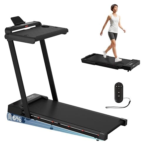 Hccsport Foldable Treadmill with Incline Treadmill with Home Removable Desk Workstation 3 in 1 Folding Small Compact Walking Treadmills 300 Lbs Capacity for Home Office - Image 1