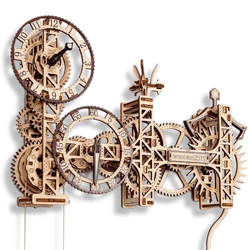 WOODEN.CITY 3D Puzzles for Adults - Steampunk Wall Clock Mechanism Kit - Gifts for Him - Wooden Puzzle Model Kit - Casse Tete 3D - DIY Hobbies - Image 1