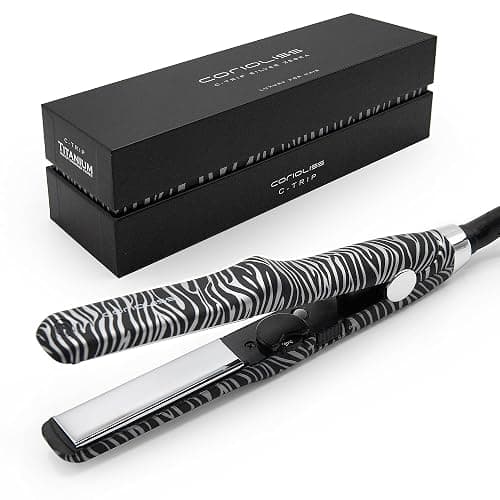 CORIOLISS C Trip Mini | Hair Straighteners for Women | Titanium| Flat Iron | Professional with Temperature Control (Zebra Silver) - Image 1