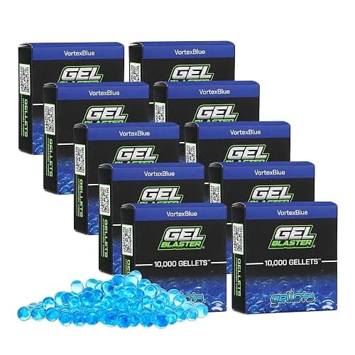 Gel Blaster Gellets Refill Ammo, 100,000 Blue Gellets - All-Natural Eco Friendly, Non-Toxic, Non-Staining & Non-Irritating Water Based Gel Balls - Made Specifically for Gel Blaster - Image 1
