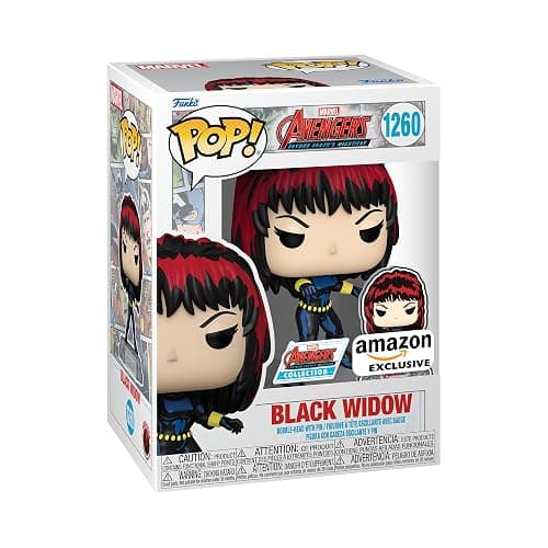 Funko Pop! & Pin: The Avengers: Earth's Mightiest Heroes - 60th Anniversary, Black Widow with Pin, Amazon Exclusive - Image 1