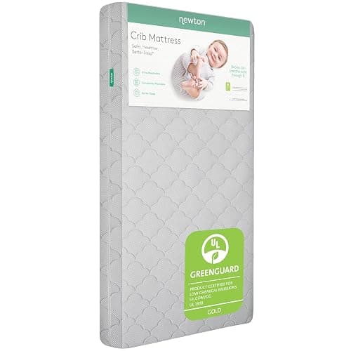 Newton Baby Crib Mattress and Toddler Bed - Ultra-Breathable Proven to Reduce Suffocation Risk, Washable Core & Cover, 2-Stage, Plush 5.5" Thick- Moonlight Grey - Image 1