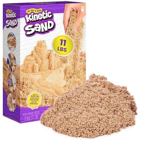 Kinetic Sand, 11lb (5kg) Natural Brown Play Sand for Arts and Crafts, Sandbox, Amazon Exclusive (Packaging May Vary), Sensory Toys, Holiday Gifts & Stocking Stuffers for Kids Ages 3 and up - Image 1