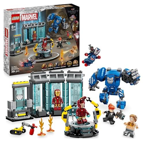LEGO | Marvel Laboratorio di Iron Man: Sala delle Armature - Giocattolo per Fan dei Supereroi con Mech e 5 Minifigure come Aldrich Killian e Robot Dum-E - Regalo Avengers per Bambini da 8 Anni 76315 - Image 1