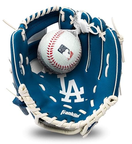 Franklin Sports MLB Youth Teeball Glove and Ball Set - Kids Baseball and Teeball - Perfect First Kids Glove - 9.5" - Image 1