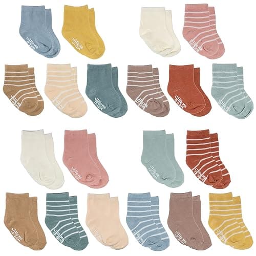 Little Me 20-Pack Newborn Baby Infant & Toddler Unisex Socks, For Baby Girl or Boy, 0-12 & 12-24 Months, Assorted Size Pack - Image 1