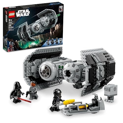 LEGO Star Wars TIE Bomber Model Building Kit, Star Wars Toy Starfighter with Gonk Droid Figure, Darth Vader Minifigure and Lightsaber, Collectible Star Wars Gift for 9 Year Olds, 75347 - Image 1