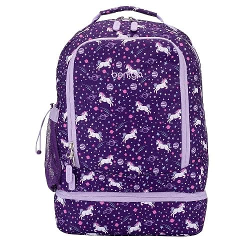 Bentgo Kids 2-in-1 Backpack & Insulated Lunch Bag - Durable 16” Backpack & Lunch Container in Unique Prints for School & Travel - Water Resistant, Padded & Large Compartments (Unicorn) - Image 1