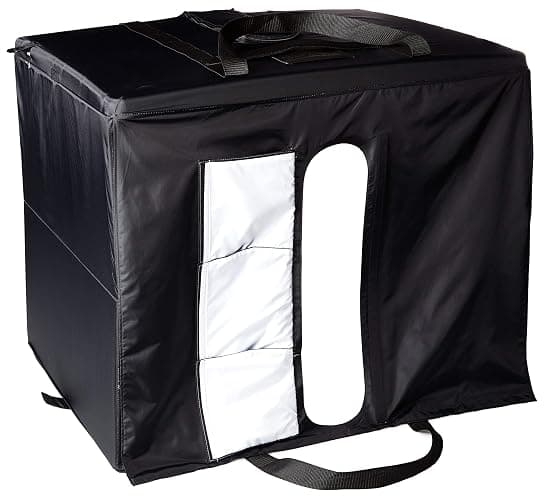 Amazon Basics Portable Foldable Photo Studio Box with LED Light, 1 Count (Pack of 1), Black, 25 x 30 x 25 Inches - 1 Count (Pack of 1) - Image 1