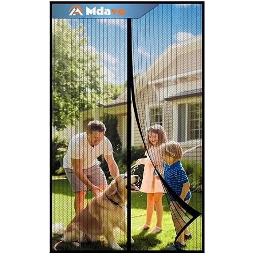 Magnetic Screen Door, Keep Bugs Out, Pet & Kid Friendly,Works with Front Doors, Sliding Doors,Fit Door Size 36 x 80 Inches Black - Image 1