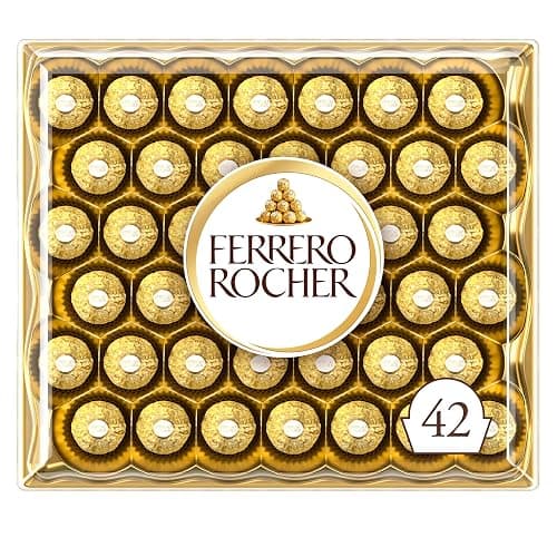 Ferrero Rocher Pralines, Chocolate Gifts, Gift for Christmas, Large Chocolate Box Covered in Milk Chocolate and Nuts, Box of 42 (525g) - Image 1