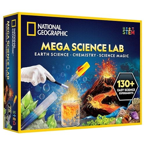 National Geographic Mega Science Lab - Science Kit for Kids with 130+ Easy Experiments, Featuring Earth Science, Chemistry Set, and Magic STEM Projects for Boys and Girls (Amazon Exclusive) - Image 1