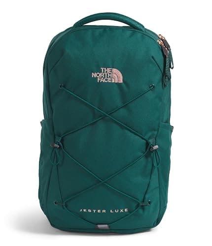 The North Face Women's Jester Luxe Everyday Laptop Backpack, Deep Nori/Burnt Coral Metallic, One Size - Image 1