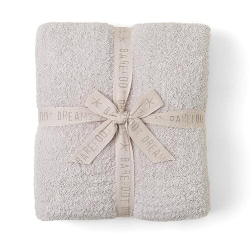 Barefoot Dreams CozyChic Throw, Stone 54" x 72" - Image 1