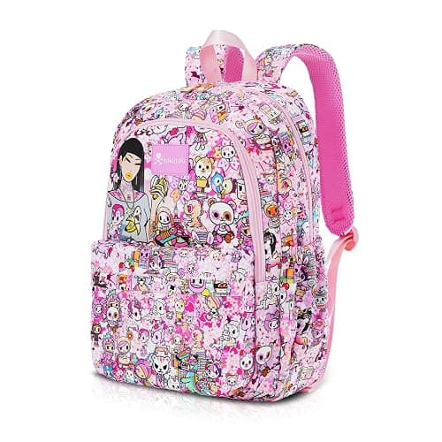 Tokidoki Unicorno Backpack Daily Shoulder Bag Large Capacity Portable Travel Backpack Casual Daypack Cartoon Travel Bag (Hanami Picnic) - Image 1