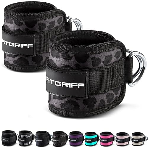 Fitgriff® Ankle Straps V1 for Cable Machine (2 Pieces) - Gym Workout Equipment - Leg Pulley Attachment, Kickback Straps - Image 1